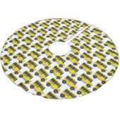 イエロースクールバスプリントバスドライバ先生 ブラッシュドポリエステルツリースカート (アングル)