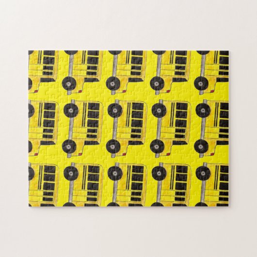 イエロースクールバス先生ドライバギフトパズル ジグソーパズル (横)