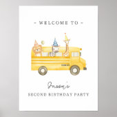 イエロースクールバス誕生日歓迎ポスター ポスター (正面)