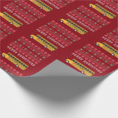 イエロースクールバス醜いクリスマスセーター ラッピングペーパー (角)