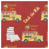 イエロースクールバス ファブリック (クローズアップ)