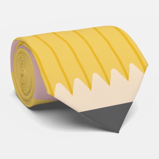イエロースクールペンシル先生 パーソナライズされた ネクタイ (ロール)