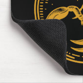 イエロースコーピオンアストロロジー〔占星術の〕十二宮図サイン蠍座 マウスパッド (コーナー)