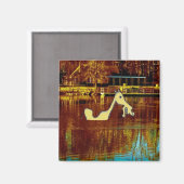 イエロースタリオンが入浴すること マグネット (正面/裏面)