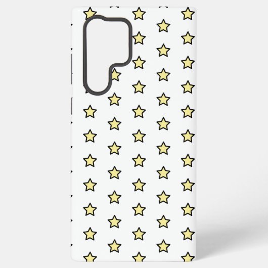 イエロースターのかわいいミニマリスト柄 SAMSUNG GALAXYケース (裏面)