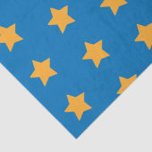 イエロースタースジオメトリックスタリーブルーパターン 薄葉紙 (詳細)