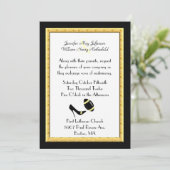 イエロースターズフットボール結婚式招待状 招待状 (スタンド正面)