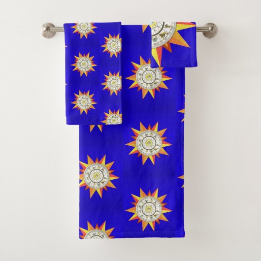 イエロースターズブルーバスルーム バスタオルセット (インサイチュ)