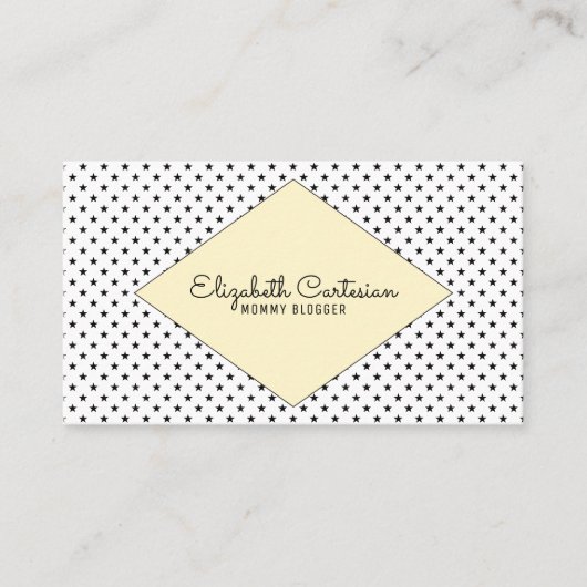 イエロースターズモダン名刺 コーリングカード (正面)