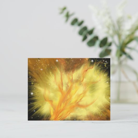 イエロースターバスト&オレンジフ絵を描レイムスHCアート ポストカード (スタンド正面)