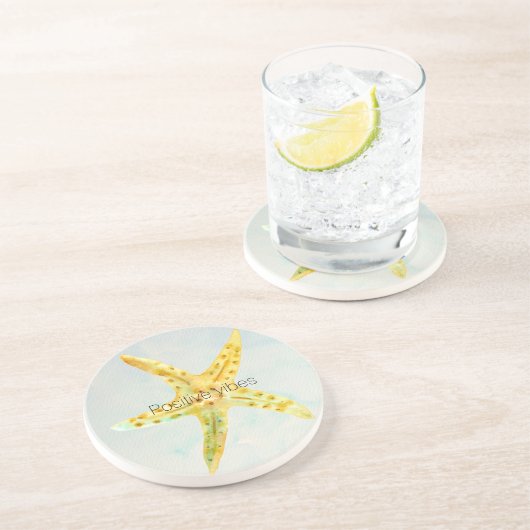 イエロースターフィッシュビーチコースター コースター (側面)