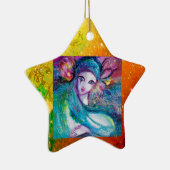 イエロースターモノグラムのマスク セラミックオーナメント (右)