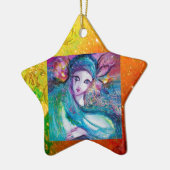 イエロースターモノグラムのマスク セラミックオーナメント (左)