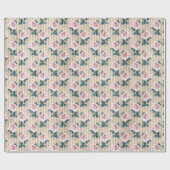 イエローストライプとピンクティーバラすべての行事 ラッピングペーパー (フラット)