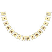 イエローストライプコアラベビー男女兼用シャワー バンティングフラッグ (全)