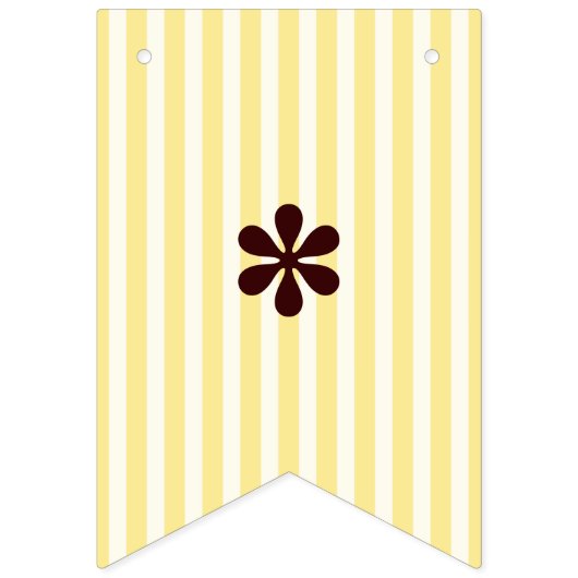イエローストライプコアラベビー男女兼用シャワー バンティングフラッグ (第2の旗)