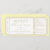イエローストライプコンサートチケットプレゼント券カード 招待状 (正面/裏面)