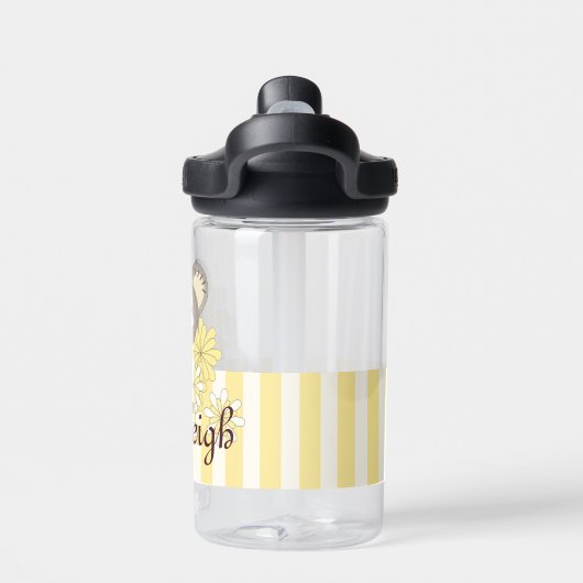 イエローストライプベビーかわいいコアラキッズ ウォーターボトル (背面)