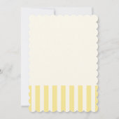 イエローストライプベビーかわいいコアラツイン子供の誕生日 招待状 (裏面)