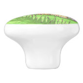 イエローストライプライトハウスセラミックドアノブ セラミックノブ (側面)