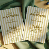 イエローストライプ That's Amore ブライダルシャワー 招待状