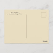 イエローストークのベビーシャワー、ピンクのバラ、青い花 ポストカード (裏面)