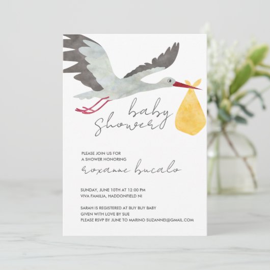 イエローストークベビーシャワー招待状 招待状 (スタンド正面)