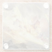 イエローストーンに虹、モラン 1900年 ガラスコースター (裏面)