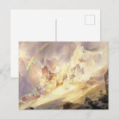 イエローストーンに虹、モラン 1900年 ポストカード (正面/裏面)