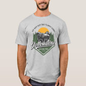イエローストーンのふわふわ牛に触らないで バイソン Tシャツ (正面)