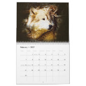 イエローストーンのオオカミ カレンダー (2月 2027)