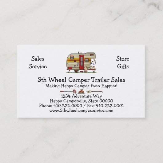イエローストーンのキャンピングカートレーラーM 名刺 (正面)