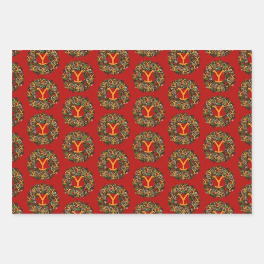 イエローストーンのクリスマス –  ラッピングペーパーシート (正面)