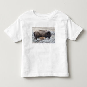 イエローストーンのバイソン母子 トドラーTシャツ