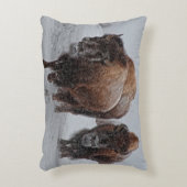 イエローストーンのバイソン アクセントクッション (正面(垂直))