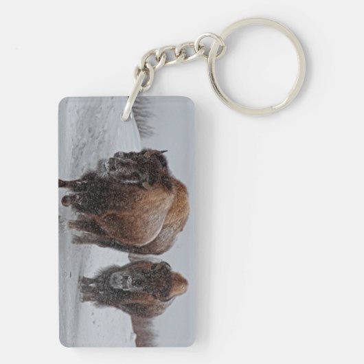 イエローストーンのバイソン キーホルダー (裏面)