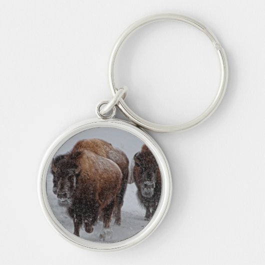 イエローストーンのバイソン キーホルダー (正面)