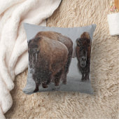 イエローストーンのバイソン クッション (ブランケット)