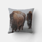 イエローストーンのバイソン クッション (裏面)