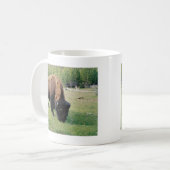 イエローストーンのバイソン コーヒーマグカップ (正面左)