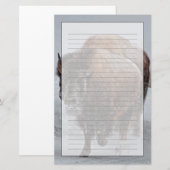 イエローストーンのバイソン 便箋 (正面/裏面)