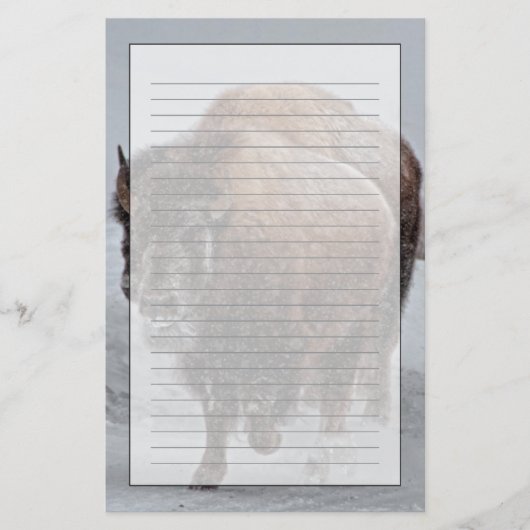 イエローストーンのバイソン 便箋 (正面)