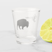 イエローストーンのバッファロー ショットグラス (裏面)