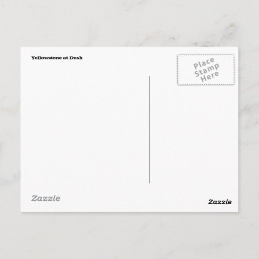 イエローストーンのポストカード ポストカード (裏面)