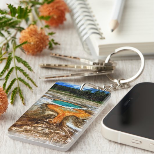 イエローストーンの上昇温暖気流のプール キーホルダー (正面右)