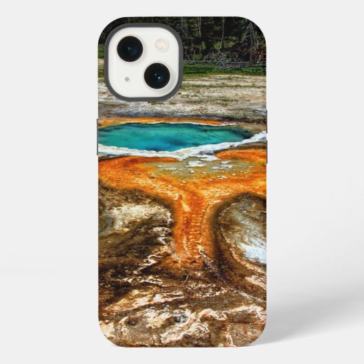 イエローストーンの上昇温暖気流のプール iPhoneケース (裏面)