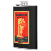 イエローストーンの古く忠実な広告ポスター フラスク (左)
