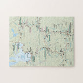 イエローストーンの地図のパズル ジグソーパズル (横)