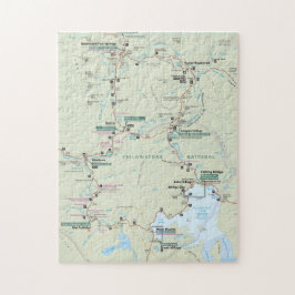 イエローストーンの地図のパズル ジグソーパズル