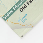 イエローストーンの地図のフリースブランケット フリースブランケット (角)